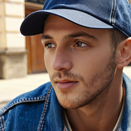 **Image Prompt:** Champion Heritage Cap on a sunny day. Soft focus, natural light. The cap is navy blue and paired with a denim jacket. Relaxed, casual vibe.