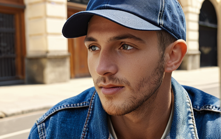 **Image Prompt:** Champion Heritage Cap on a sunny day. Soft focus, natural light. The cap is navy blue and paired with a denim jacket. Relaxed, casual vibe.